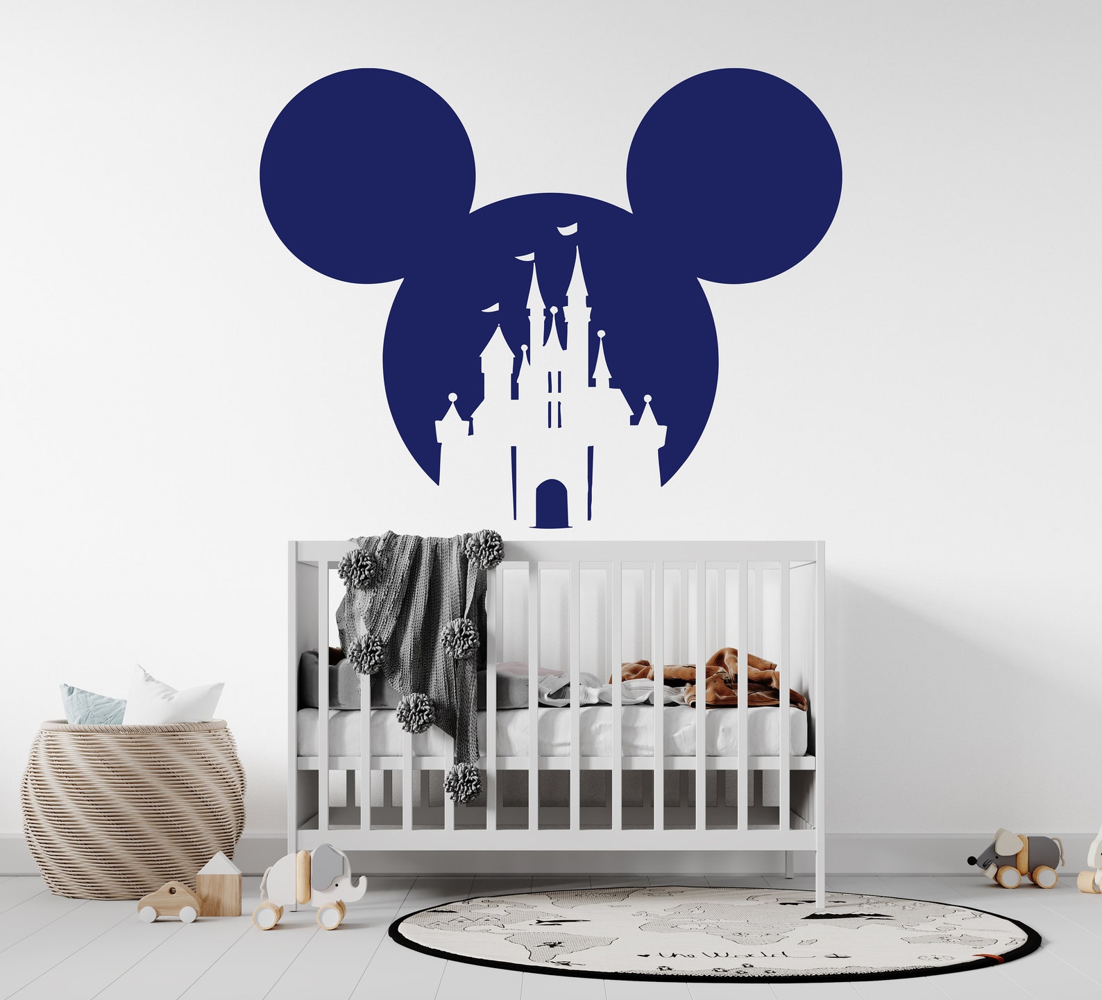 Mickey Mouse Head Wall Decal Castle Decal Mickey Mouse Ears Etsy