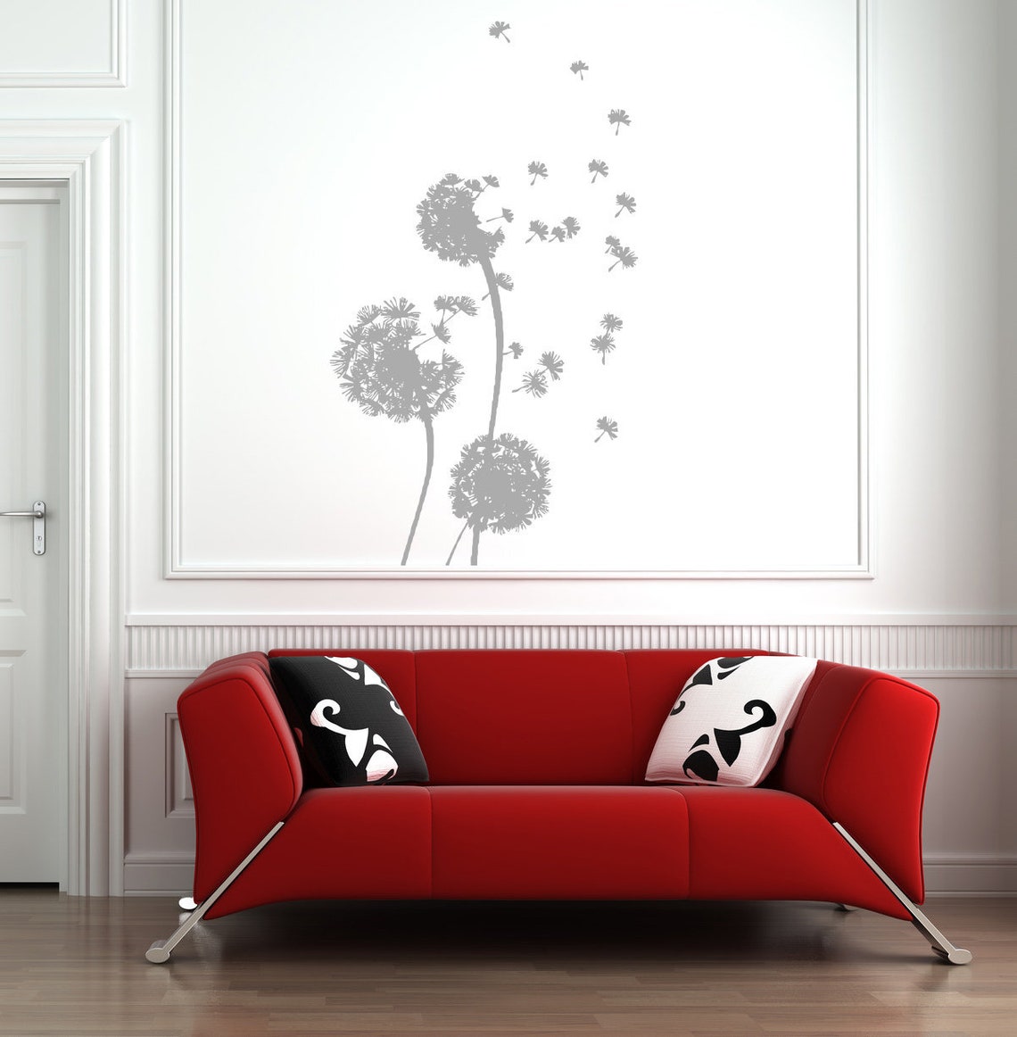 Dandelion Wall Decal Flower Wall Decal Dandelion Flower Etsy
