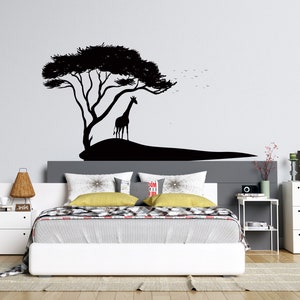African Savanna Wall Decal Safari Animals Wall Decor Africa Wall Art Silhouette AF56
