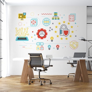 Office Wall Decal Teamwork Quote Wall Sticker Office Decor Inspire Office Quote Motivation Idea Wall Art Idea Light Bulb Decal CD156