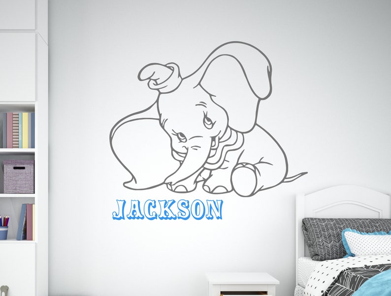 Dumbo Elephant Wall Decal Dumbo Wall Sticker Nursery Wall Etsy
