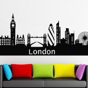 London City decal City Sticker Skyscraper Wall Decal Window Sticker Room Vinyl sticker Building Decor house Sight Handmade t711