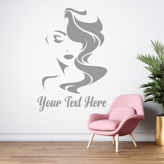DIY Beauté Spa Sticker Salon De Coiffure Mural Peel and Stick Vinyle