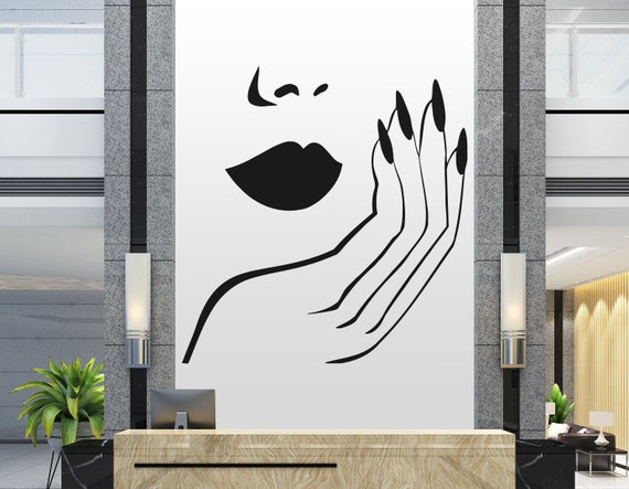 Woman Face Decal Beauty Salon Wall Decor Nail Art Canada - Spa Wall Art Canada Woman Face Decal Beauty Salon Wall Decor Nail Art Canada - Spa Wall Art Canada