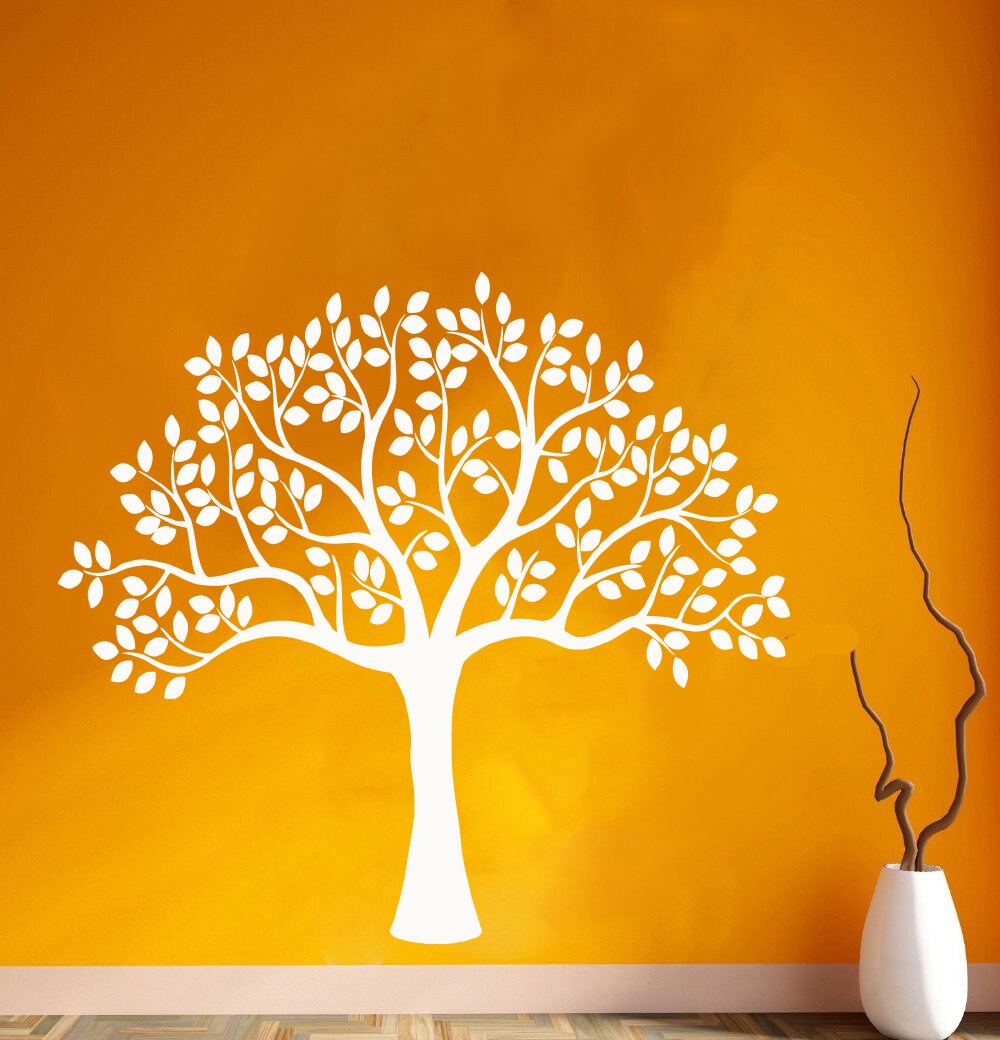 Tree Wall Decal Tree Branch Wall Sticker Tree Wall Decor 1234 Etsy