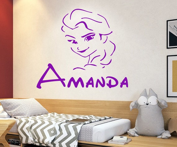 DISNEY PRINCESS LETTER NAME STICKERS WALL DECO DECAL 3 SIZES PERSONALISED lot DP 