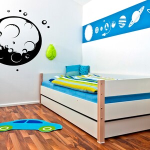 Sky decor Moon & Stars Wall Decal Clouds Wall Decal Nursery Wall Decal Childs Room Wall Decal Cloud Wall Art Vinyl Wall Sticker 4371