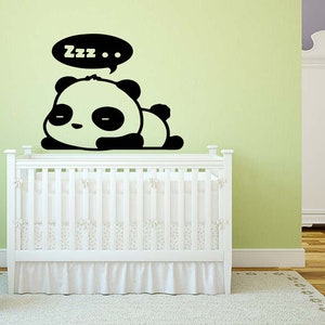 Panda, oso, animales, bambú, decoración de pared, calcomanía de pared, calcomanía para auto, calcomanía para ventana, calcomanía de vinilo hecha a mano 1074