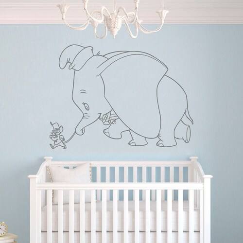 Dumbo Elephant Wall Decal Dumbo Wall Sticker Nursery Wall Etsy