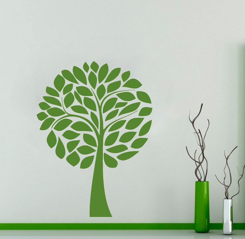 Tree wall,Nature,tree Trunk,Branch,Leaf,Birds,Spruce,Pine,Larch,Birch,Wall decor,Wall Decal,Window Sticker,Vinyl sticker Handmade 1236