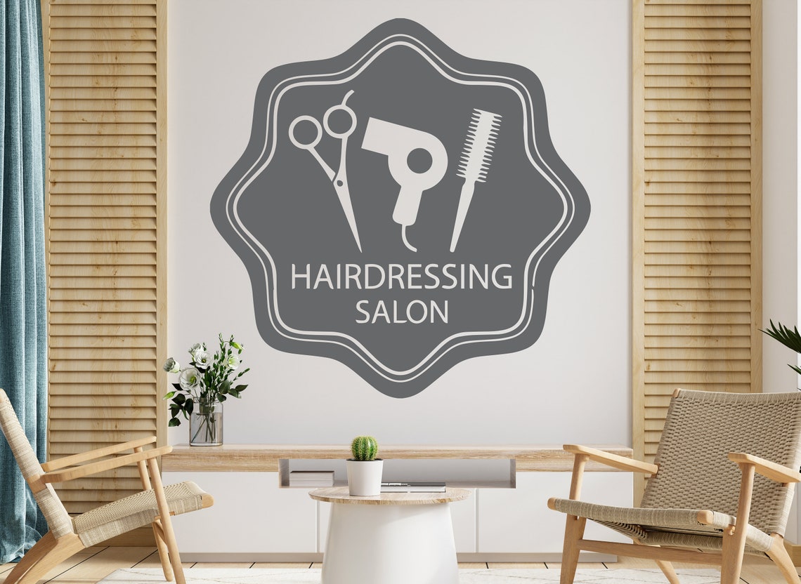 Hair Salon Wall Decal Hair Salon Wall Decor Beauty Salon | Etsy