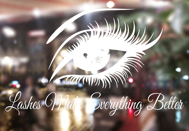 Eyelash Decals Eyelashes Wall Decal Window Sticker Beauty Etsy