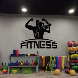Fitness Wall Decal | Workout Wall Decal | Gym Wall Decor | Motivational Quote Wall Decal t745