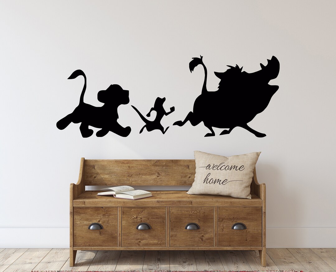 The Lion King Wall Decal Cartoon Wall Sticker Simba and Mufasa Quote ...