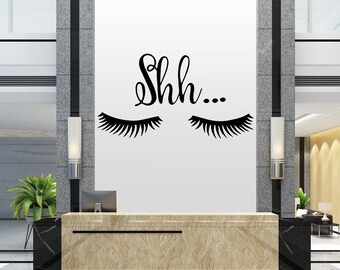 Beauty Salon Quote Wall Decal - Eyelashes Art Vinyl Sticker For Girls Room Decor - View #7