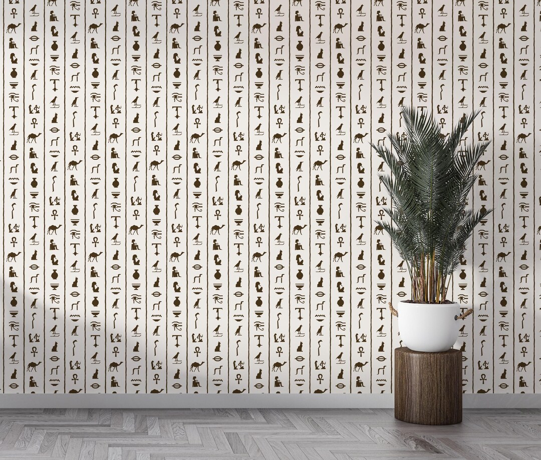 Ancient Egypt Hieroglyphics | Peel and Stick Wall Mural | Egyptian Gods ...