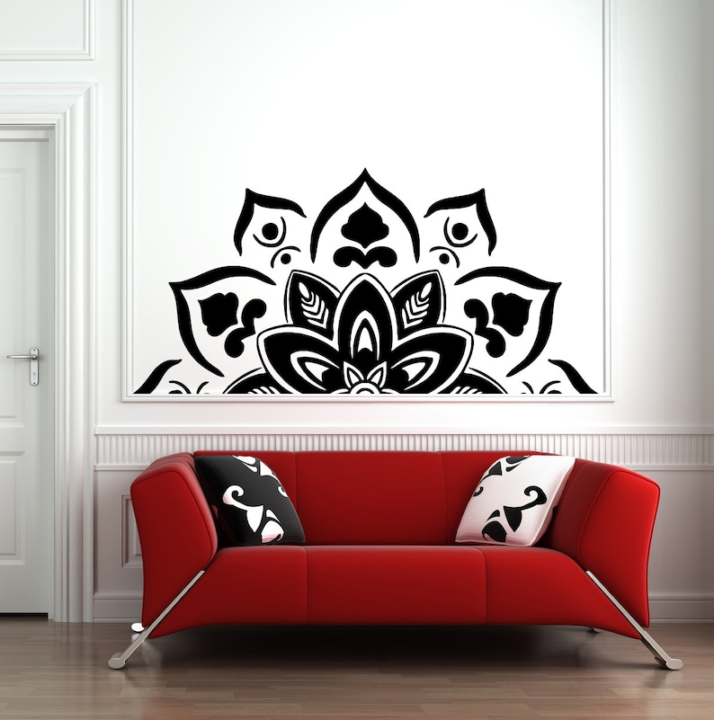 Mandala Wall Decal Mandala Flower Wall Decal Mandala Wall Etsy