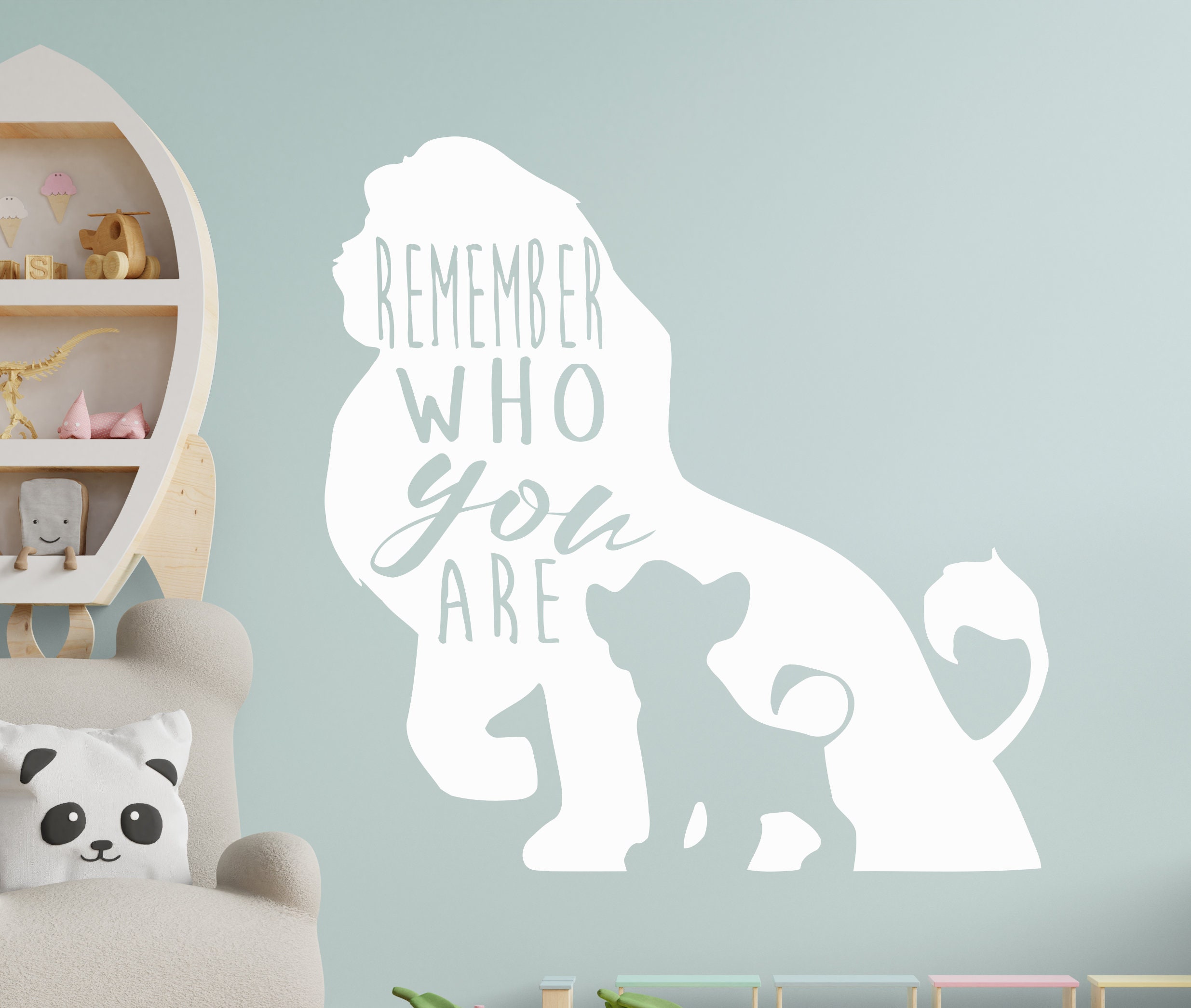The Lion King Disney Cartoon Wall Decal Simba Lion Nursery Etsy