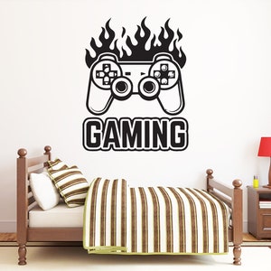 Gamer Wall Decal Video Games Wall Sticker Controller Wall Decal Gaming Room Wall Art 1056re
