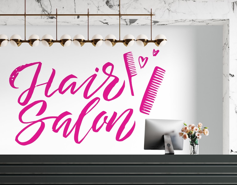 Hair Style Wall Decal Hair Salon Wall Decor Beauty Salon Etsy