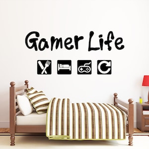 Gamer Wandtattoo Videospiele Wandsticker Controller Wandtattoo Gaming Zimmer Wandkunst 197re