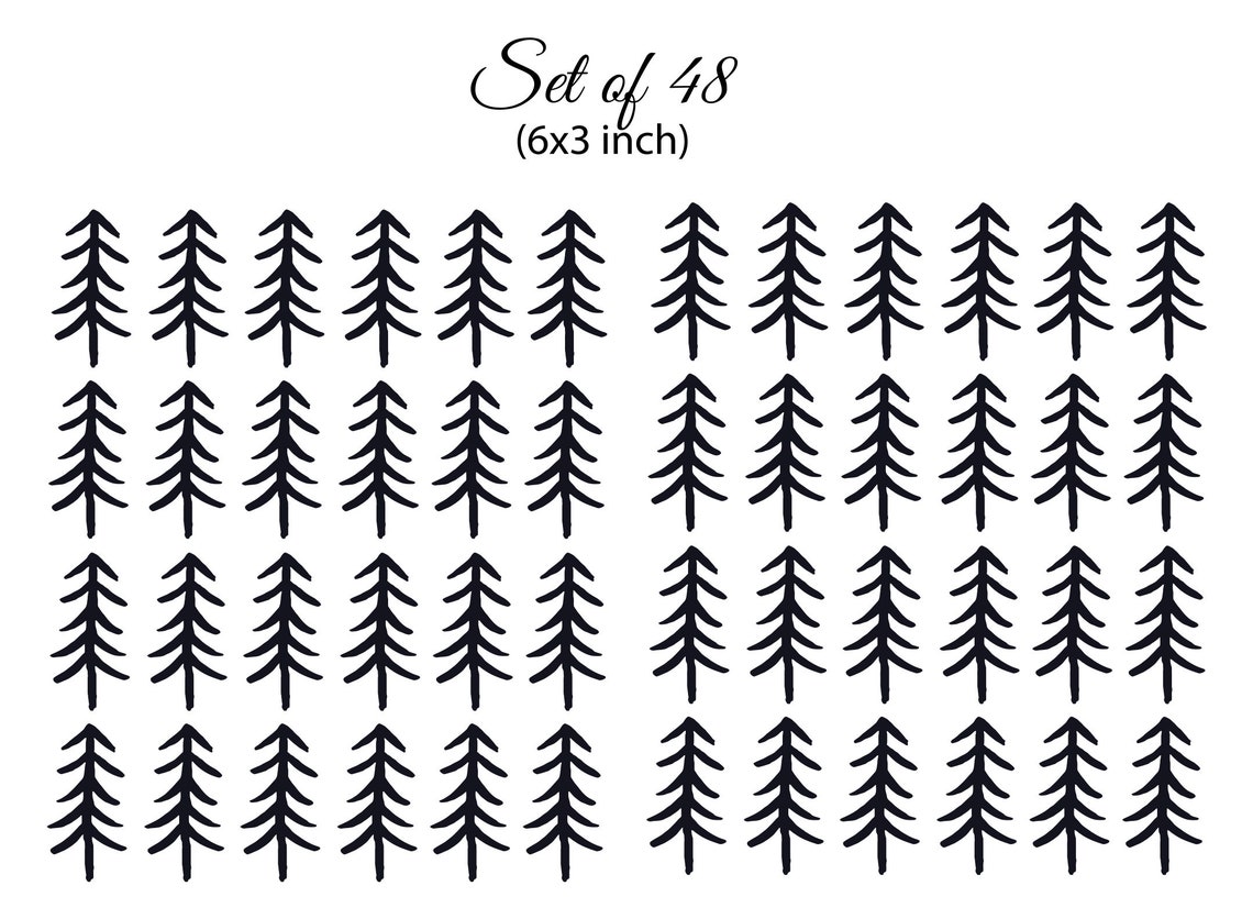 Pine Tree Wall Decal Pine Tree Wall Decor for Nursery Pine Etsy