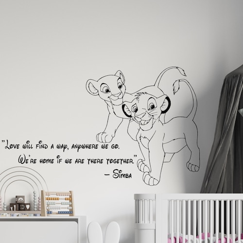 The Lion King Wall Decal/ Simba Wall Decor/ for Kids Nursery Etsy