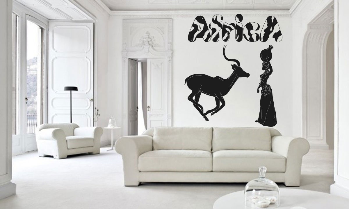 Africa Wall Decal Vinyl Stickers African Wild Pride Animals Etsy