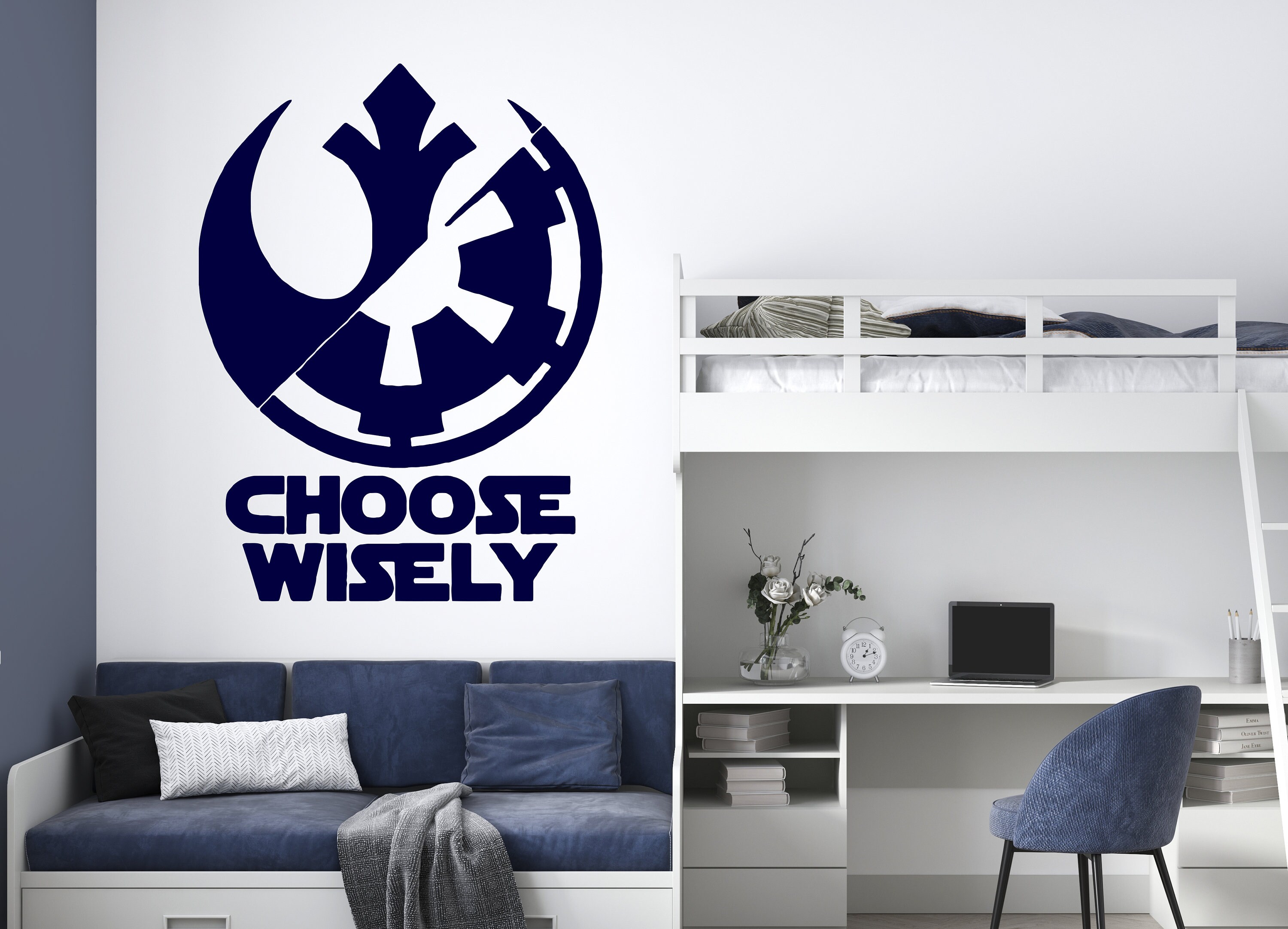 Star Wars Wall Decal Star Wars Wall Sticker Death Star Etsy