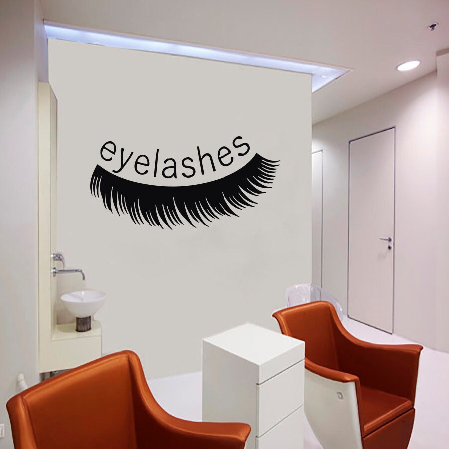 Eyelash decals Eyelashes Wall Decal Window Sticker Beauty Etsy
