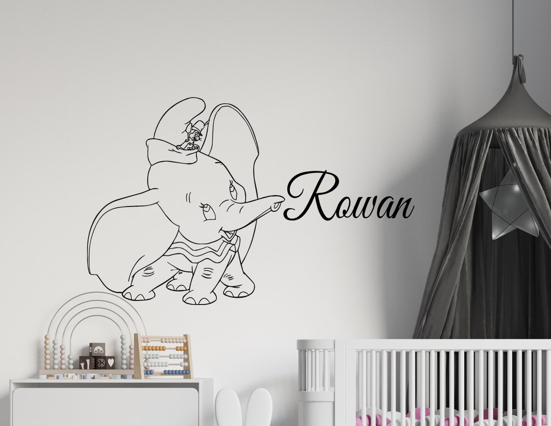 Dumbo Elephant Wall Decal Dumbo Wall Sticker Nursery Wall Etsy