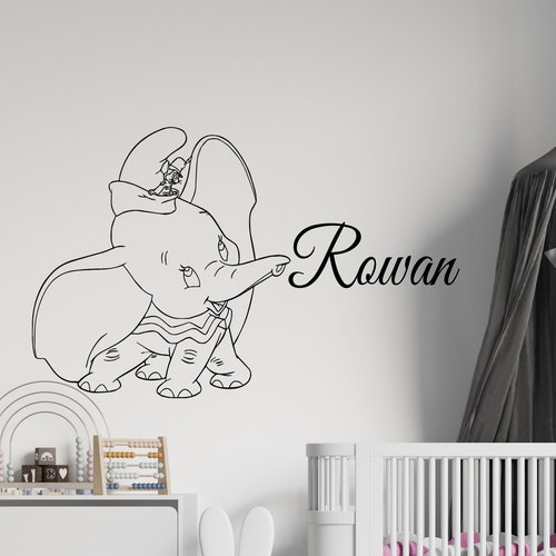 Dumbo Elephant Wall Decal Dumbo Wall Sticker Nursery Wall Etsy