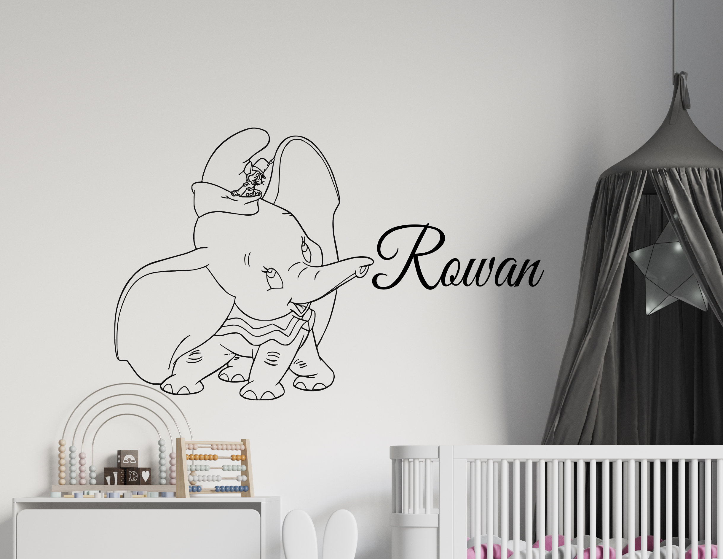 Dumbo Elephant Wall Decal Dumbo Wall Sticker Nursery Wall Etsy