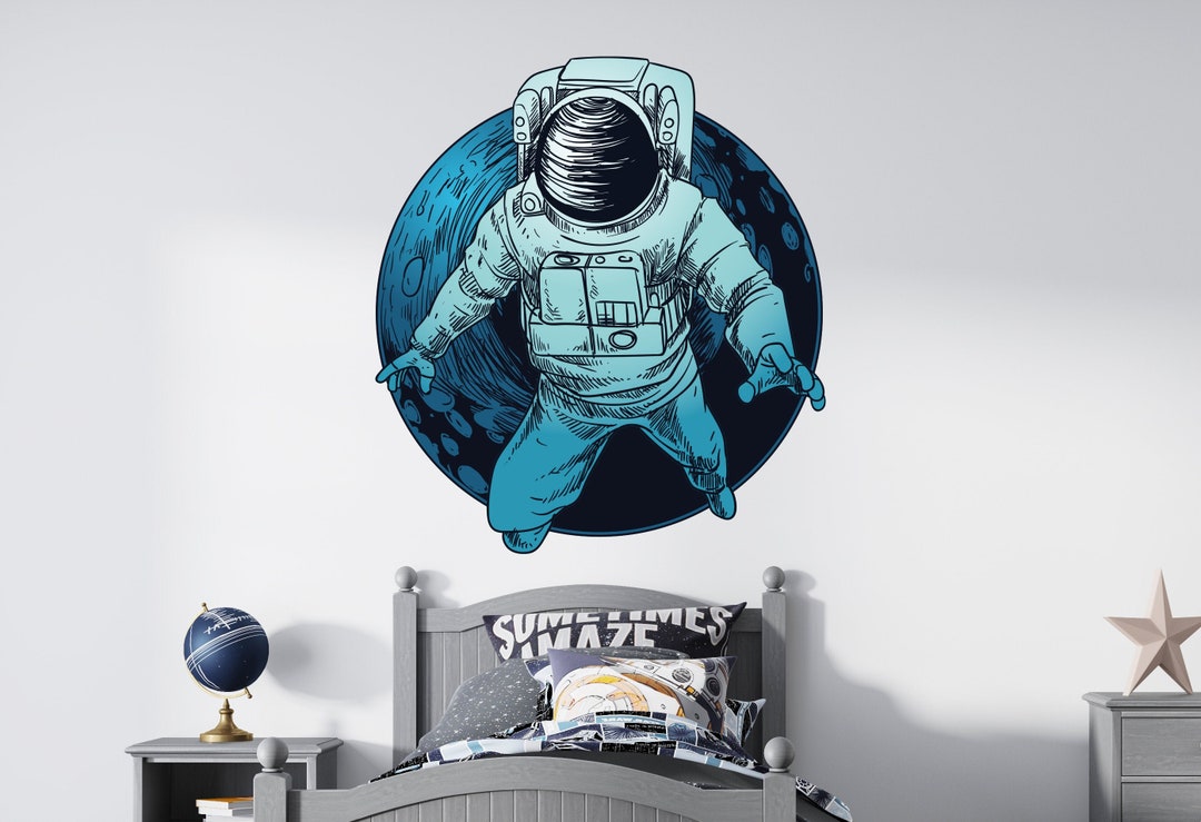 Astronaut Wall Decal: Outer Space Kids Room Decor AST95 - Etsy Australia