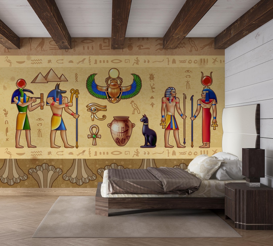 Ancient Egypt | Peel and Stick Wall Mural | Removable Egyptian Gods ...