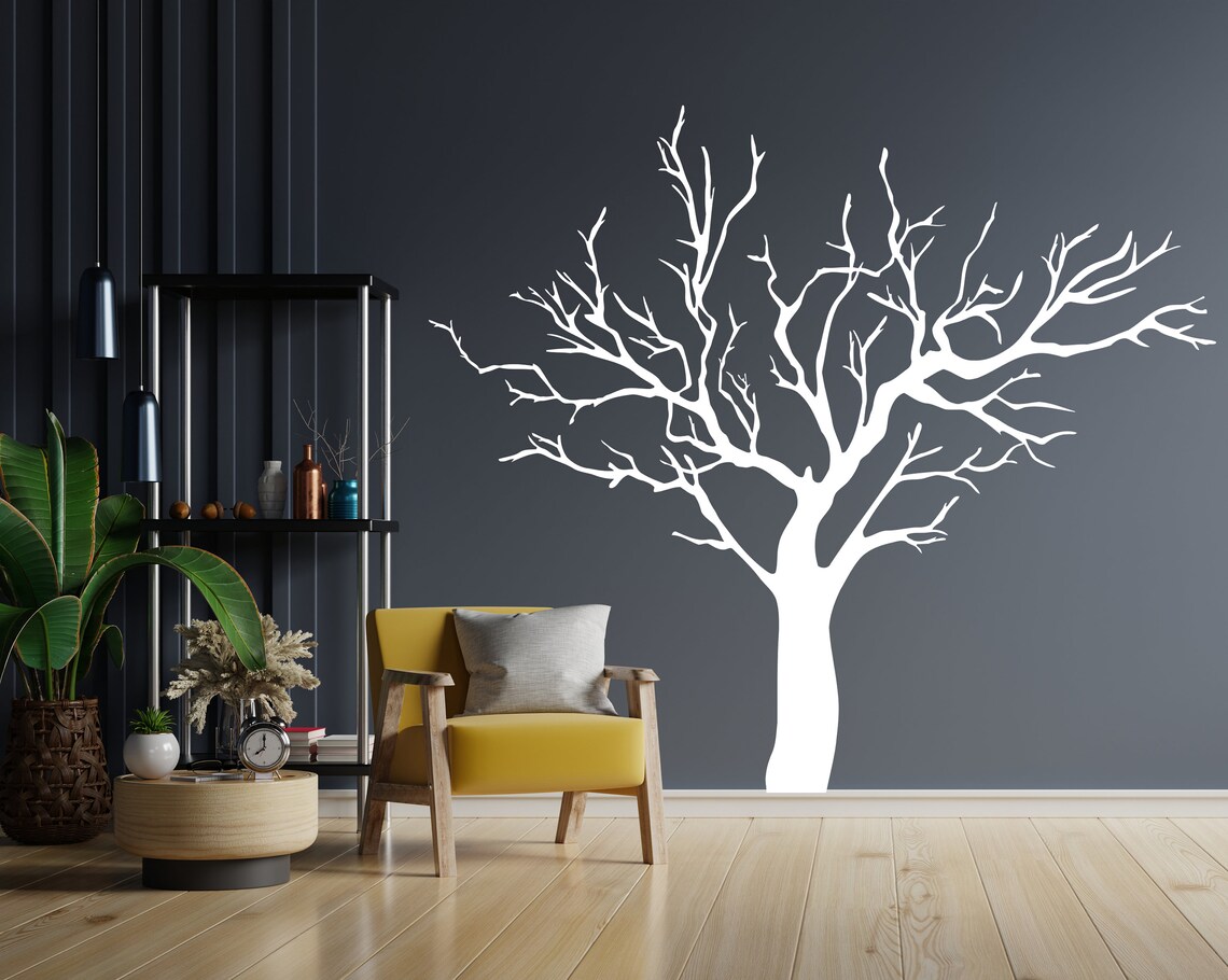 Tree Wall Decal Tree Branch Wall Sticker Tree Wall Decor 1259 Etsy