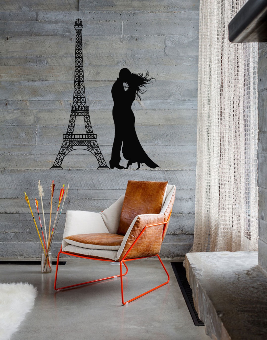 Paris Wall Decal Paris Skyline Wall Sticker Eiffel Tower Wall Art