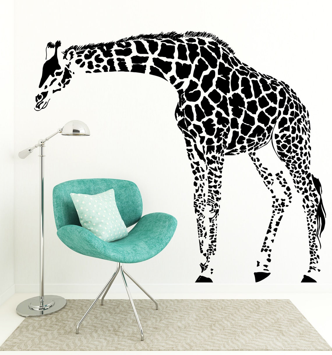 Giraffe Wall Decal Giraffe Wall Decor Giraffe Wall Sticker Etsy