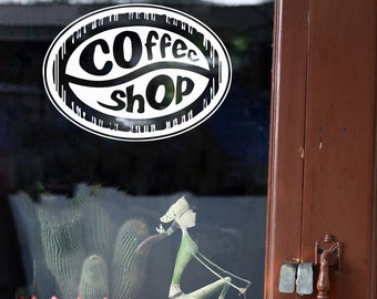 Coffee Shop Vinyl Wandtattoo: Abnehmbares Wohndekor 1724