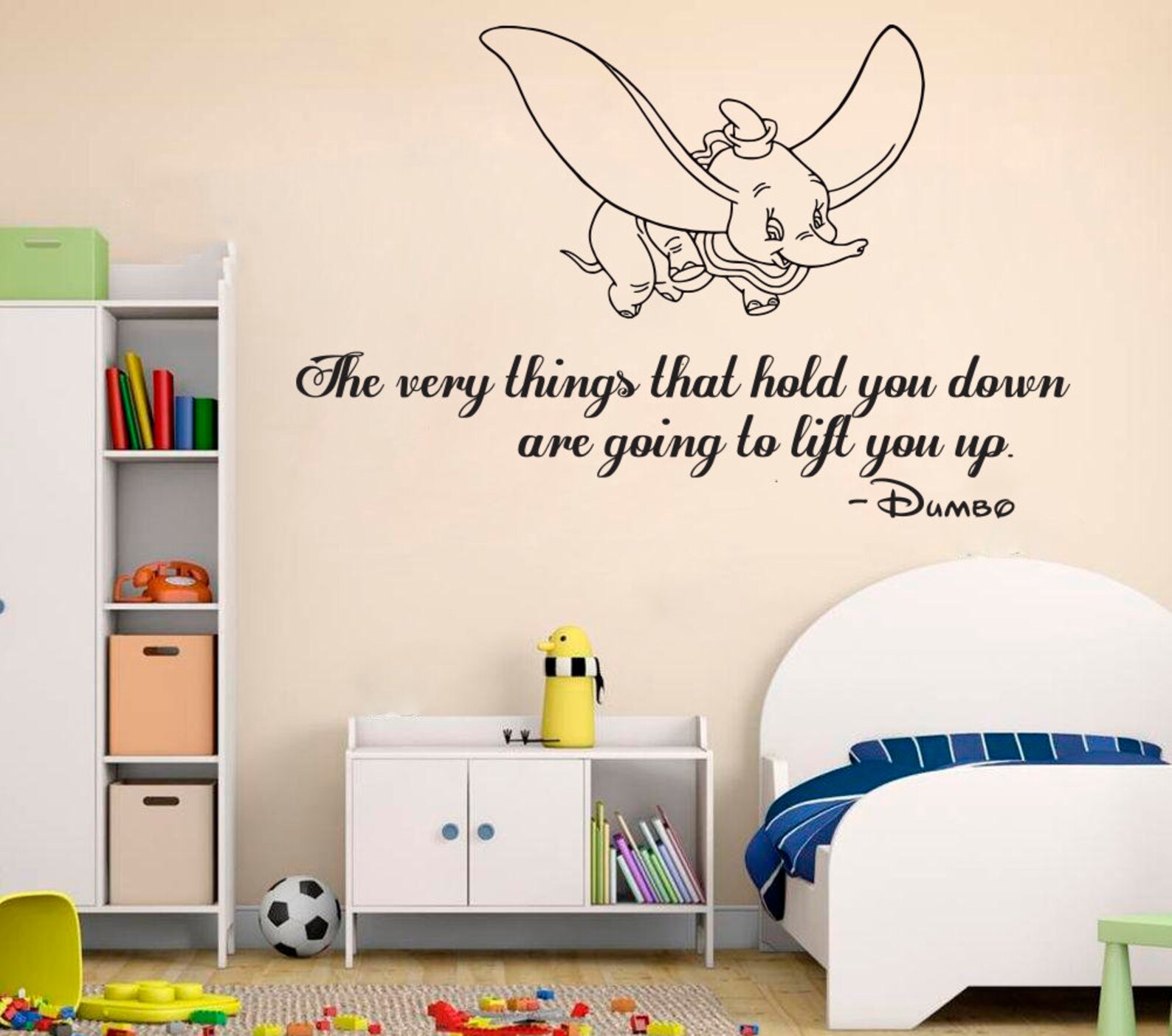 Dumbo Elephant Wall Decal Dumbo Wall Sticker Nursery Wall Etsy