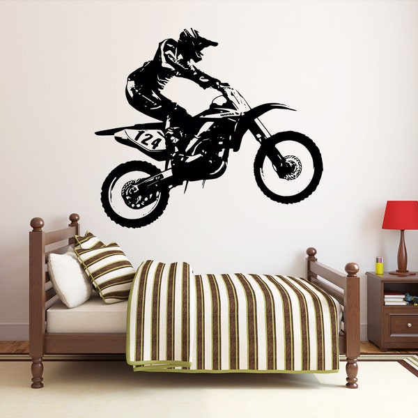 Motocross Wall Decor Etsy