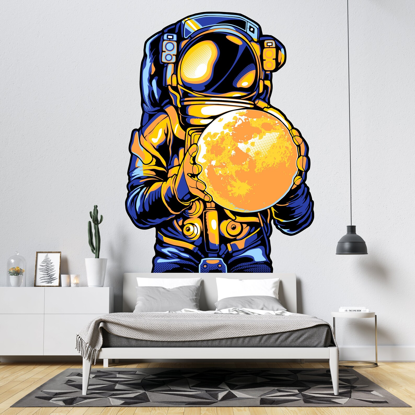 Astronaut Wall Decal Outer Space Wall Decor for Kids Bedroom Etsy