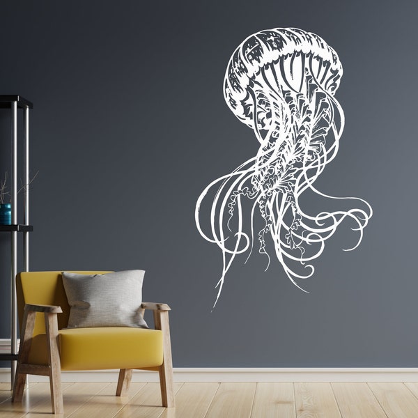 Jellyfish Wall Decal | Jellyfish Wall Sticker | Jellyfish Bathroom Wall Decor J012