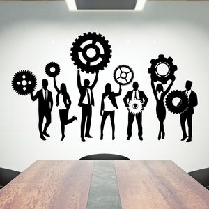 Office Wall Decal Teamwork Quote Wall Sticker Office Decor Inspire Office Quote Motivation Idea Wall Art 888re