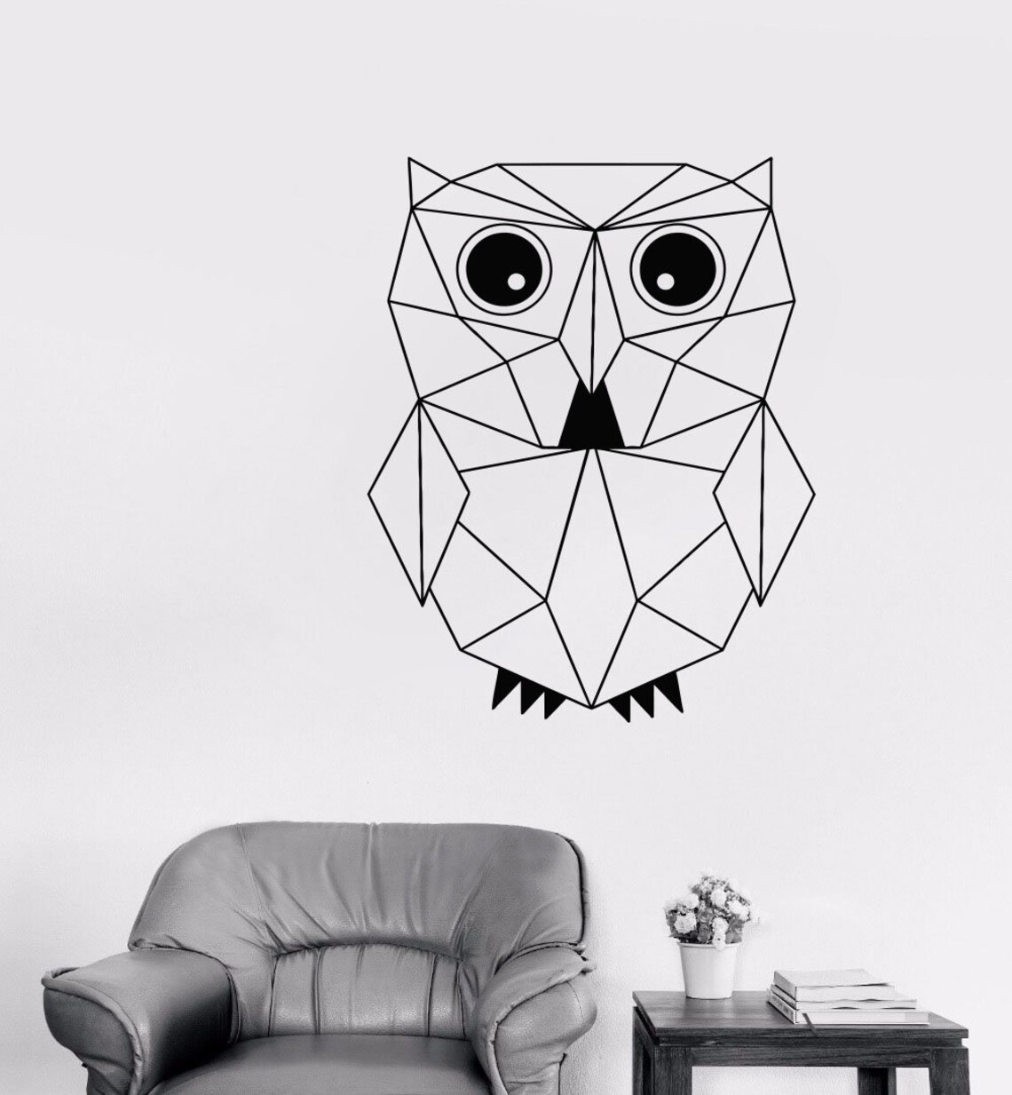 Geometrie-Muster Wandaufkleber – Optische Täuschung, Selbstklebend – 28x28 Cm, Dunkelblau – Für Wohnzimmer, Büro & Schule