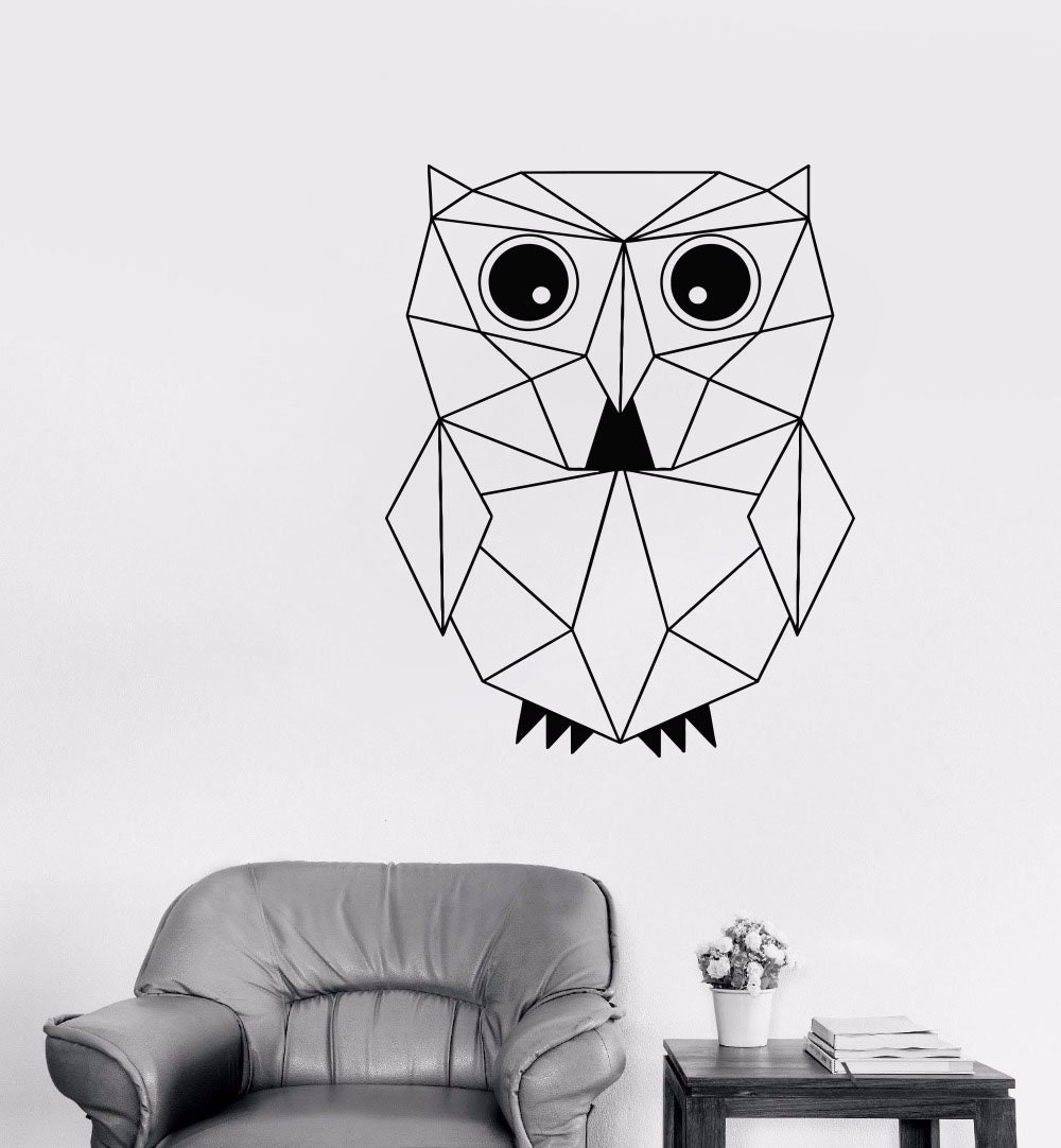 Сова из геометрических фигур картинки