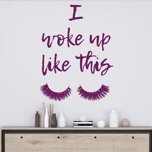 Eyelashes and Eyebrows Wall Decal Lashes and Brows Window Sticker Lashes Extensions Wall Decal Eyes Beauty Salon Wall Art HS130