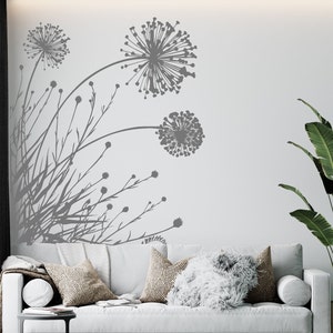 Dandelion Wall Decal | Flower Wall Decal | Dandelion Flower Wall Decor PL15