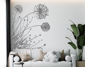 Dandelion Wall Decal | Flower Wall Decal | Dandelion Flower Wall Decor PL15