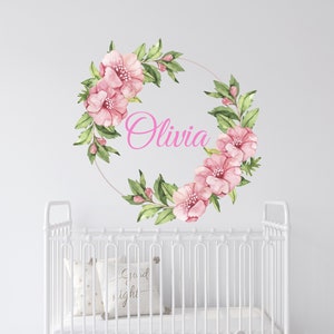 Blumen Wandtattoo Blumen Wanddekor Für Kinderzimmer Aquarell Pfingstrose Wandaufkleber FLC21